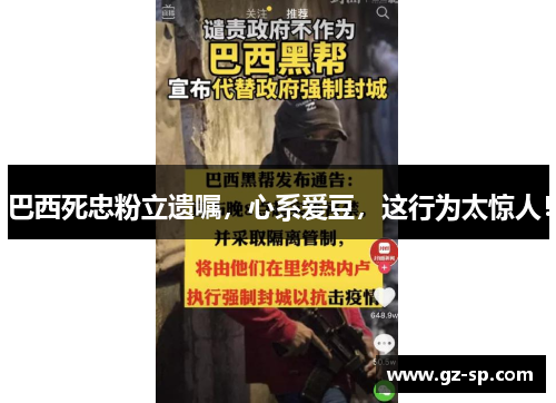 巴西死忠粉立遗嘱，心系爱豆，这行为太惊人！